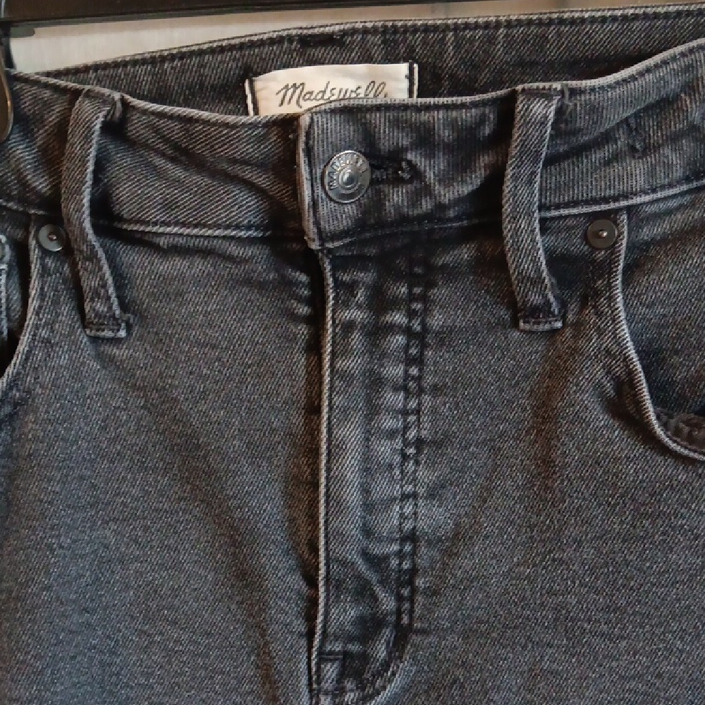 Madewell High Rise Gray Jeans with Sleek Style